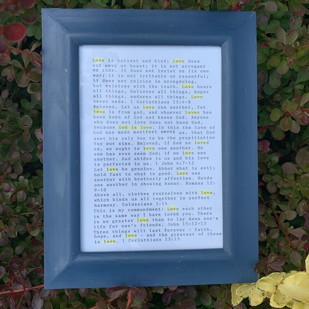 Thrifted Blue Frame Custom Art